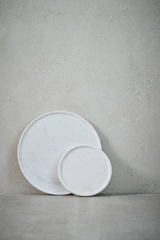 Ellia marble dish Ø25 cm. white