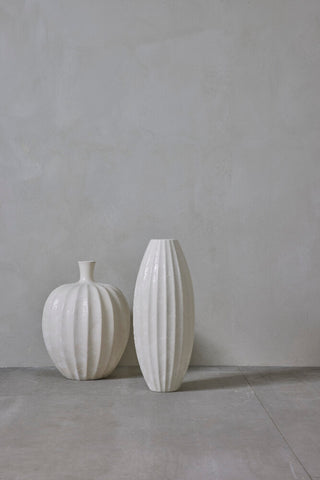 Esme vase H51 cm. råhvid