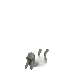 Semilla Easter bunny with feathers 8.4 cm. grey